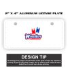 2" X 4" Aluminum License Plate  Thumbnail