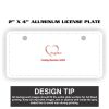 2" X 4" Aluminum License Plate  Thumbnail