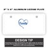 2" X 4" Aluminum License Plate  Thumbnail