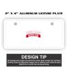 2" X 4" Aluminum License Plate  Thumbnail