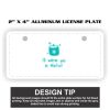 2" X 4" Aluminum License Plate  Thumbnail