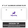 2" X 4" Aluminum License Plate  Thumbnail