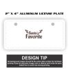 2" X 4" Aluminum License Plate  Thumbnail