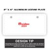 2" X 4" Aluminum License Plate  Thumbnail