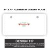 2" X 4" Aluminum License Plate  Thumbnail