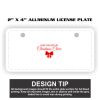 2" X 4" Aluminum License Plate  Thumbnail