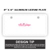 2" X 4" Aluminum License Plate  Thumbnail