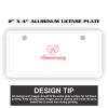2" X 4" Aluminum License Plate  Thumbnail