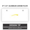 2" X 4" Aluminum License Plate  Thumbnail