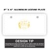 2" X 4" Aluminum License Plate  Thumbnail