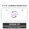 2" X 4" Aluminum License Plate  Thumbnail