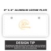 2" X 4" Aluminum License Plate  Thumbnail