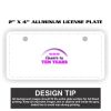 2" X 4" Aluminum License Plate  Thumbnail