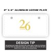 2" X 4" Aluminum License Plate  Thumbnail