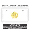 2" X 4" Aluminum License Plate  Thumbnail