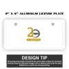 2" X 4" Aluminum License Plate  Thumbnail