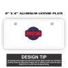2" X 4" Aluminum License Plate  Thumbnail