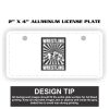 2" X 4" Aluminum License Plate  Thumbnail