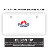 2" X 4" Aluminum License Plate  Thumbnail