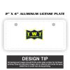 2" X 4" Aluminum License Plate  Thumbnail