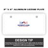 2" X 4" Aluminum License Plate  Thumbnail
