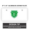 2" X 4" Aluminum License Plate  Thumbnail