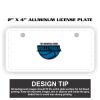 2" X 4" Aluminum License Plate  Thumbnail