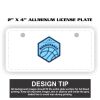 2" X 4" Aluminum License Plate  Thumbnail