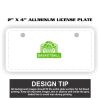 2" X 4" Aluminum License Plate  Thumbnail