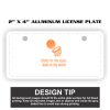 2" X 4" Aluminum License Plate  Thumbnail