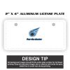 2" X 4" Aluminum License Plate  Thumbnail