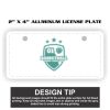 2" X 4" Aluminum License Plate  Thumbnail