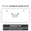 2" X 4" Aluminum License Plate  Thumbnail