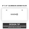 2" X 4" Aluminum License Plate  Thumbnail
