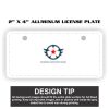 2" X 4" Aluminum License Plate  Thumbnail