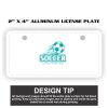 2" X 4" Aluminum License Plate  Thumbnail