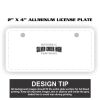 2" X 4" Aluminum License Plate  Thumbnail