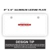 2" X 4" Aluminum License Plate  Thumbnail