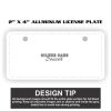 2" X 4" Aluminum License Plate  Thumbnail