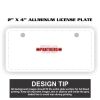 2" X 4" Aluminum License Plate  Thumbnail