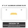 2" X 4" Aluminum License Plate  Thumbnail