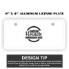2" X 4" Aluminum License Plate  Thumbnail