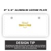 2" X 4" Aluminum License Plate  Thumbnail