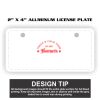 2" X 4" Aluminum License Plate  Thumbnail