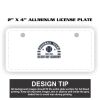 2" X 4" Aluminum License Plate  Thumbnail