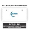 2" X 4" Aluminum License Plate  Thumbnail