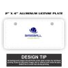 2" X 4" Aluminum License Plate  Thumbnail