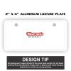 2" X 4" Aluminum License Plate  Thumbnail