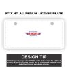 2" X 4" Aluminum License Plate  Thumbnail