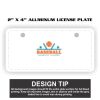2" X 4" Aluminum License Plate  Thumbnail